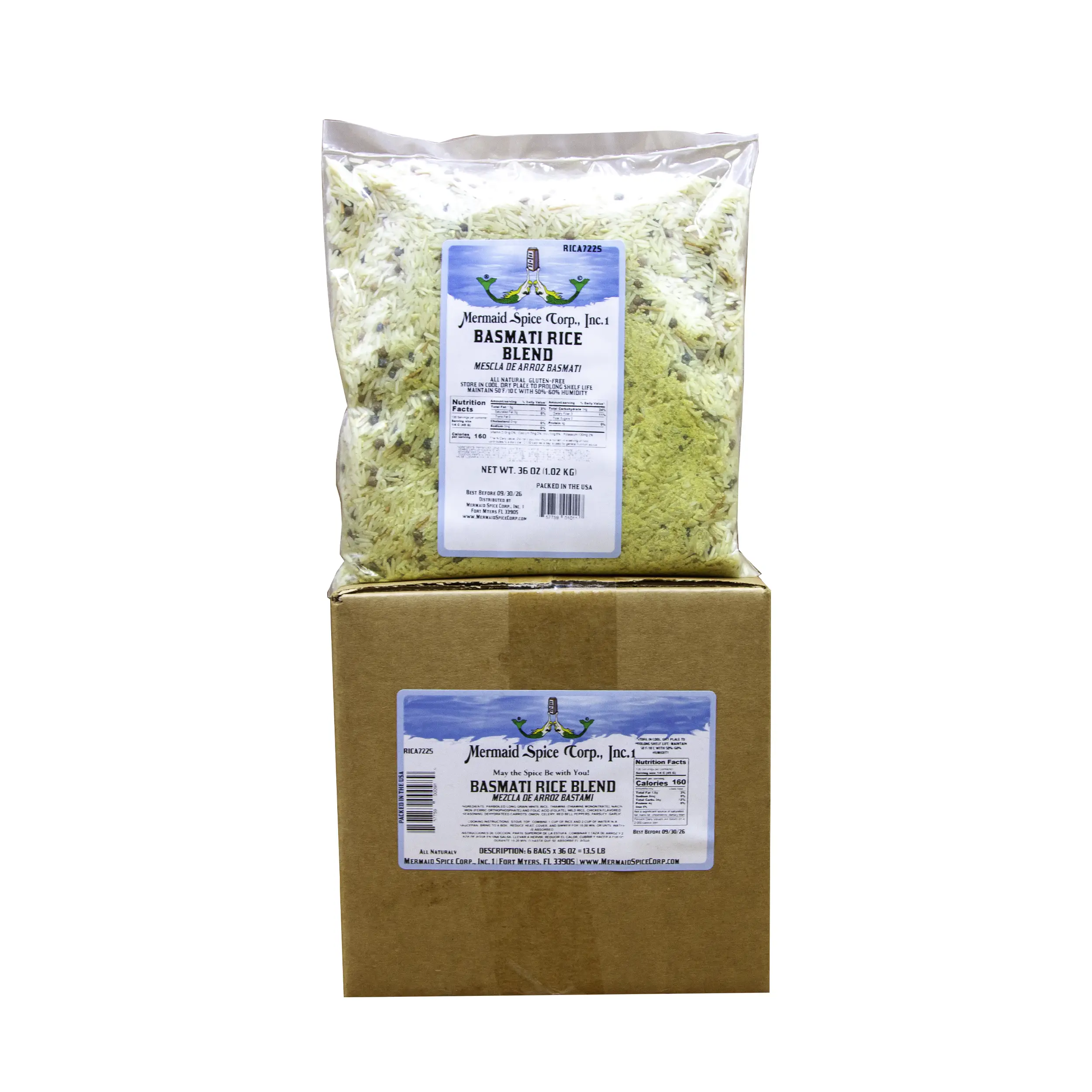 BASMATI RICE BLEND (36 OZ x 6 = 13.5 LB CASE)