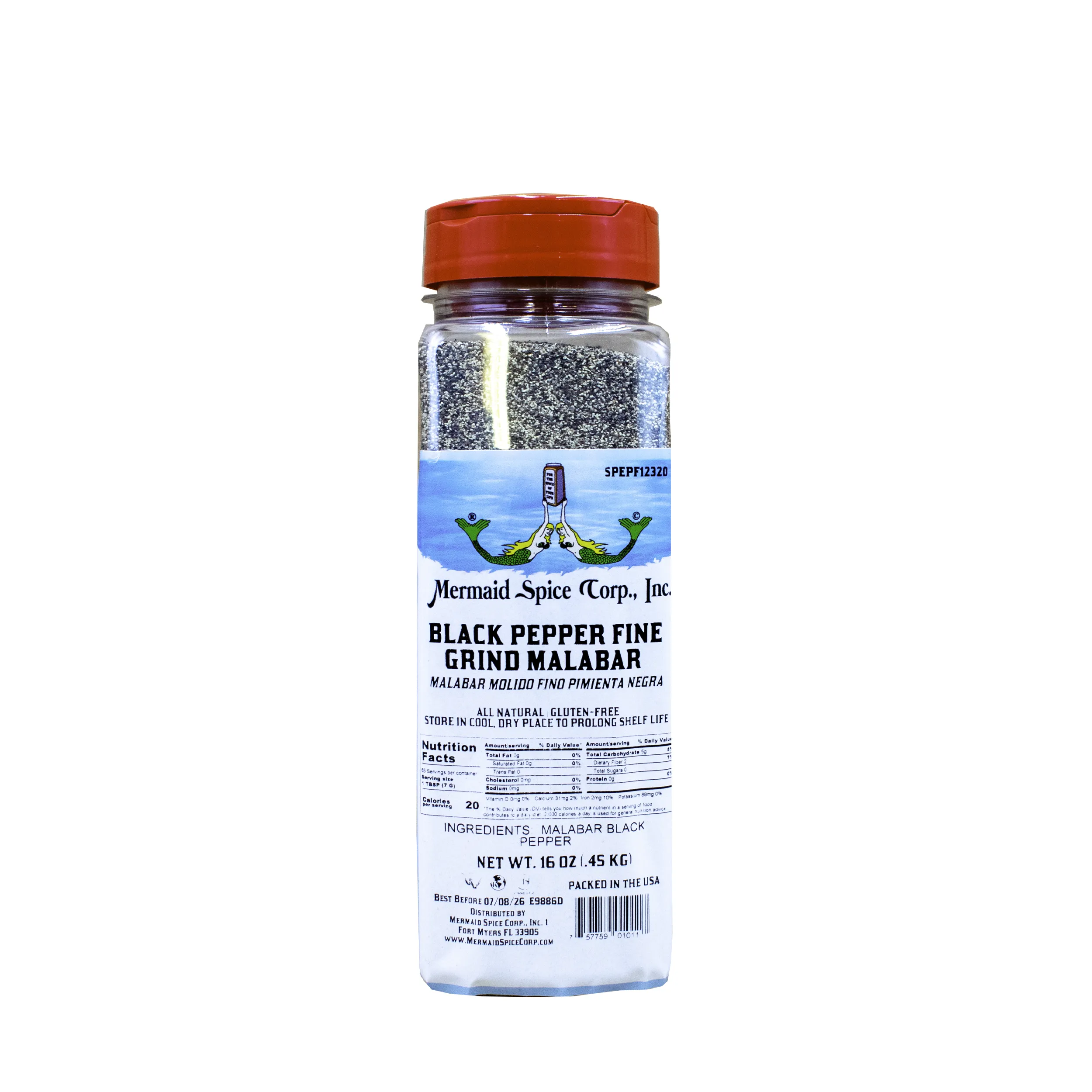 BLACK PEPPER FINE GRIND (MALABAR) 16 OZ