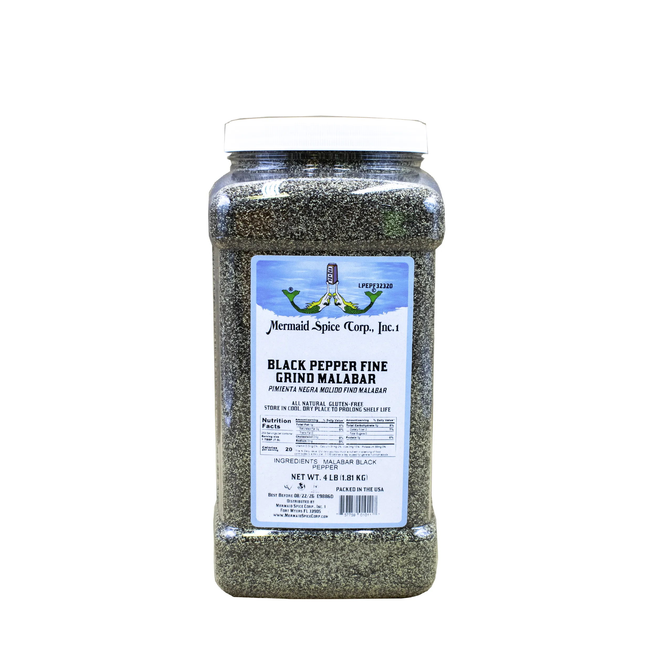 BLACK PEPPER FINE GRIND (MALABAR) 4 LB