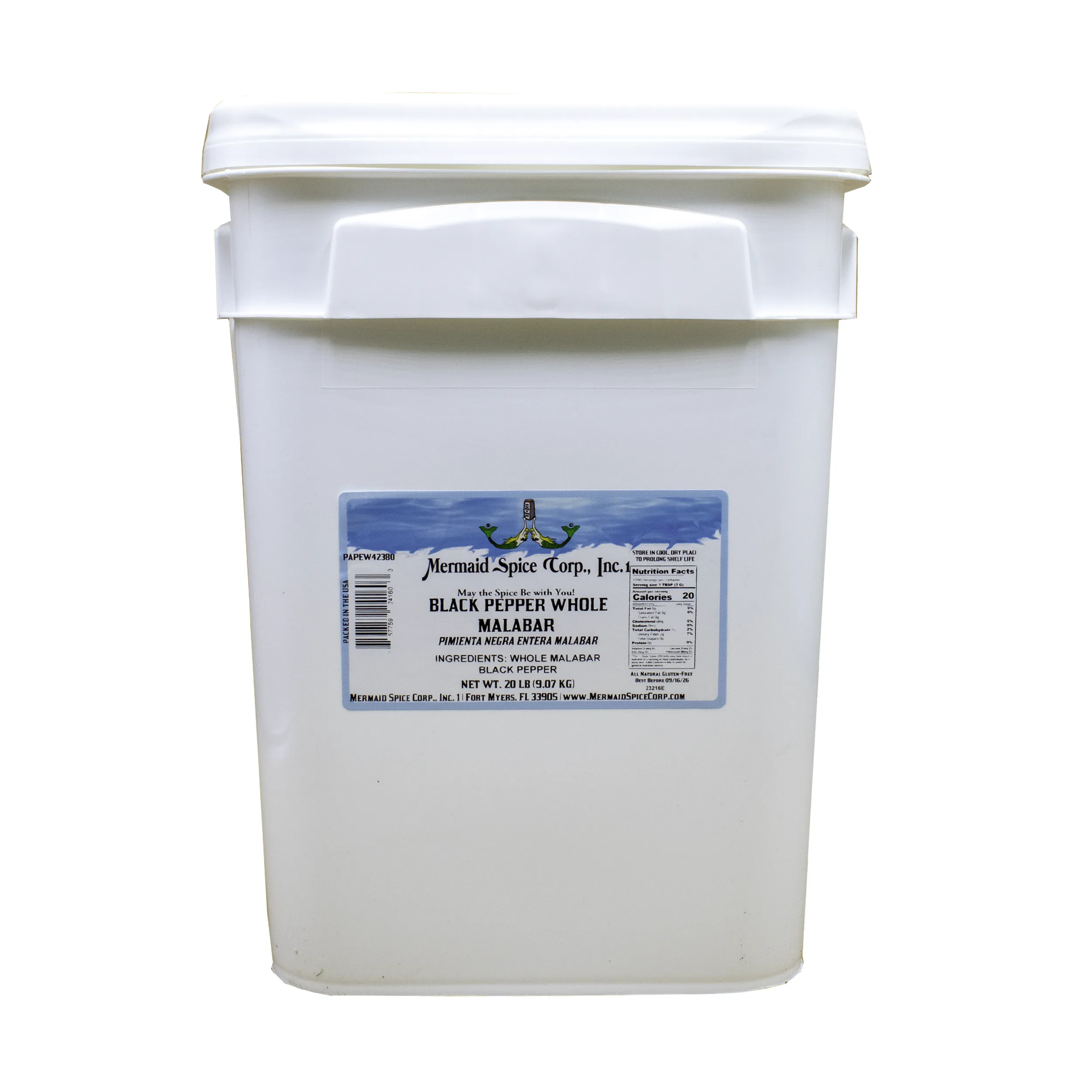 BLACK PEPPER WHOLE (MALABAR) 20LB