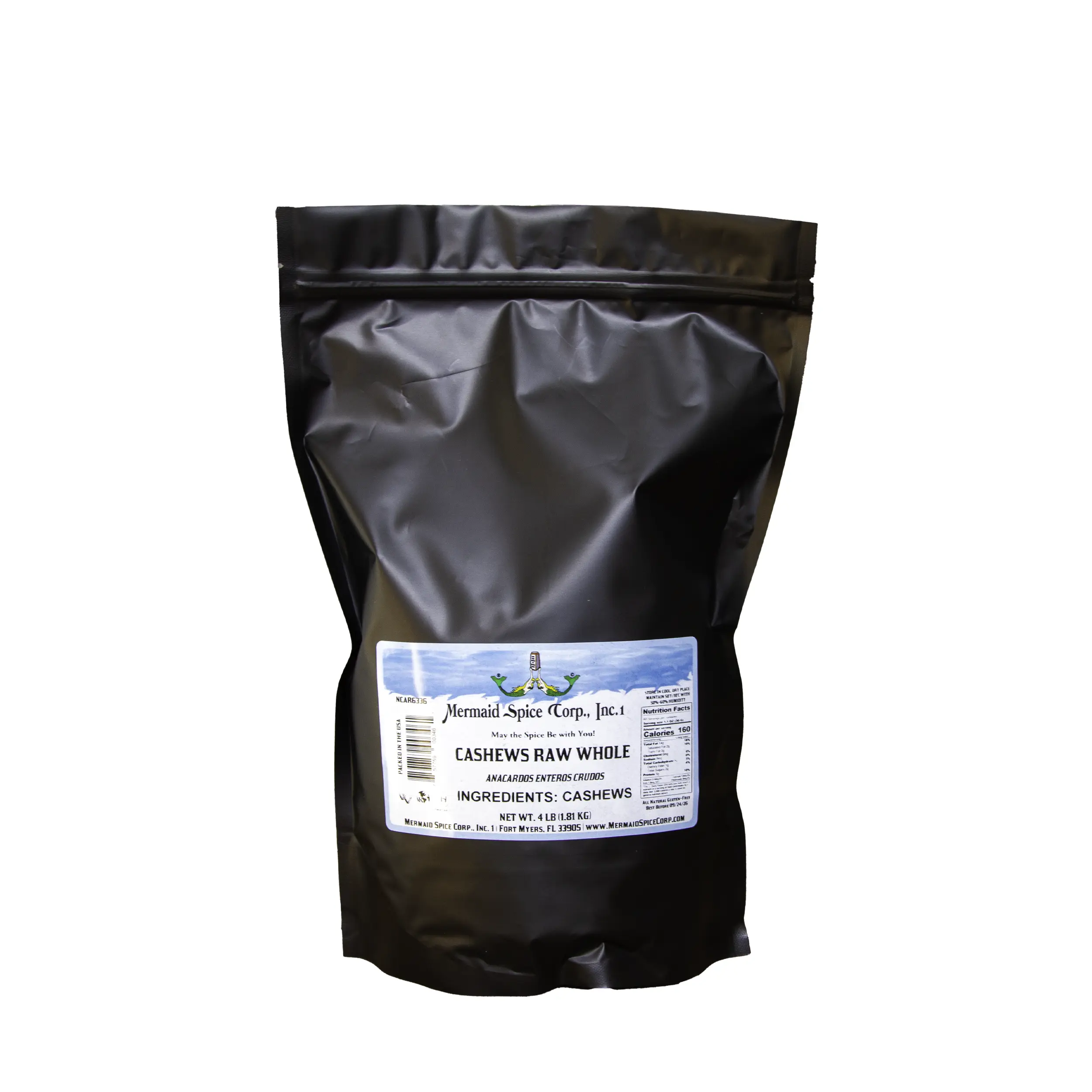 CASHEWS RAW  WHOLE  5 LB
