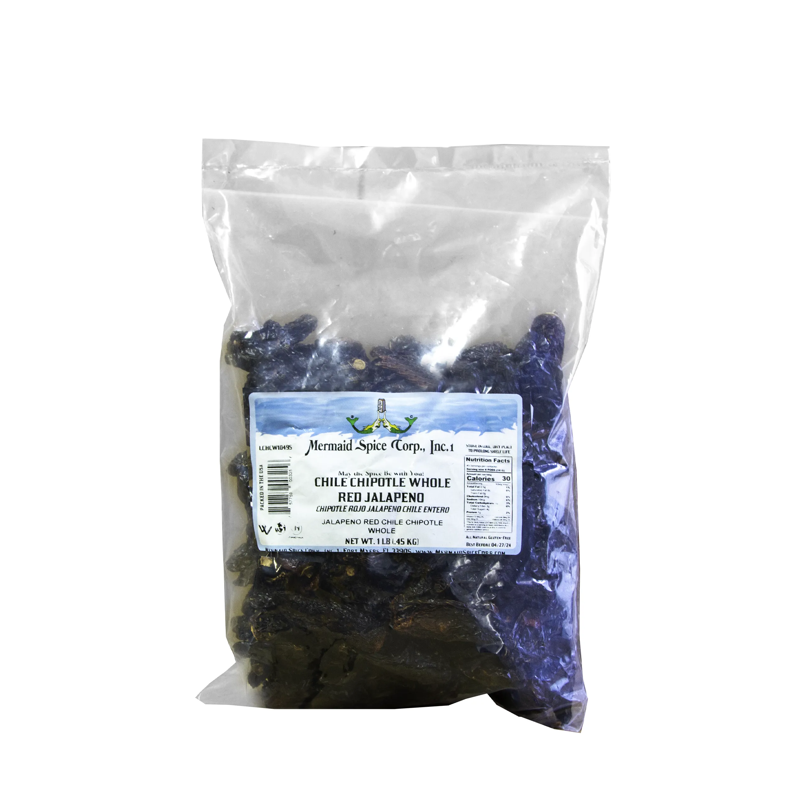 CHILE CHIPOTLE WHOLE (JALAPENO RED) 1 LB