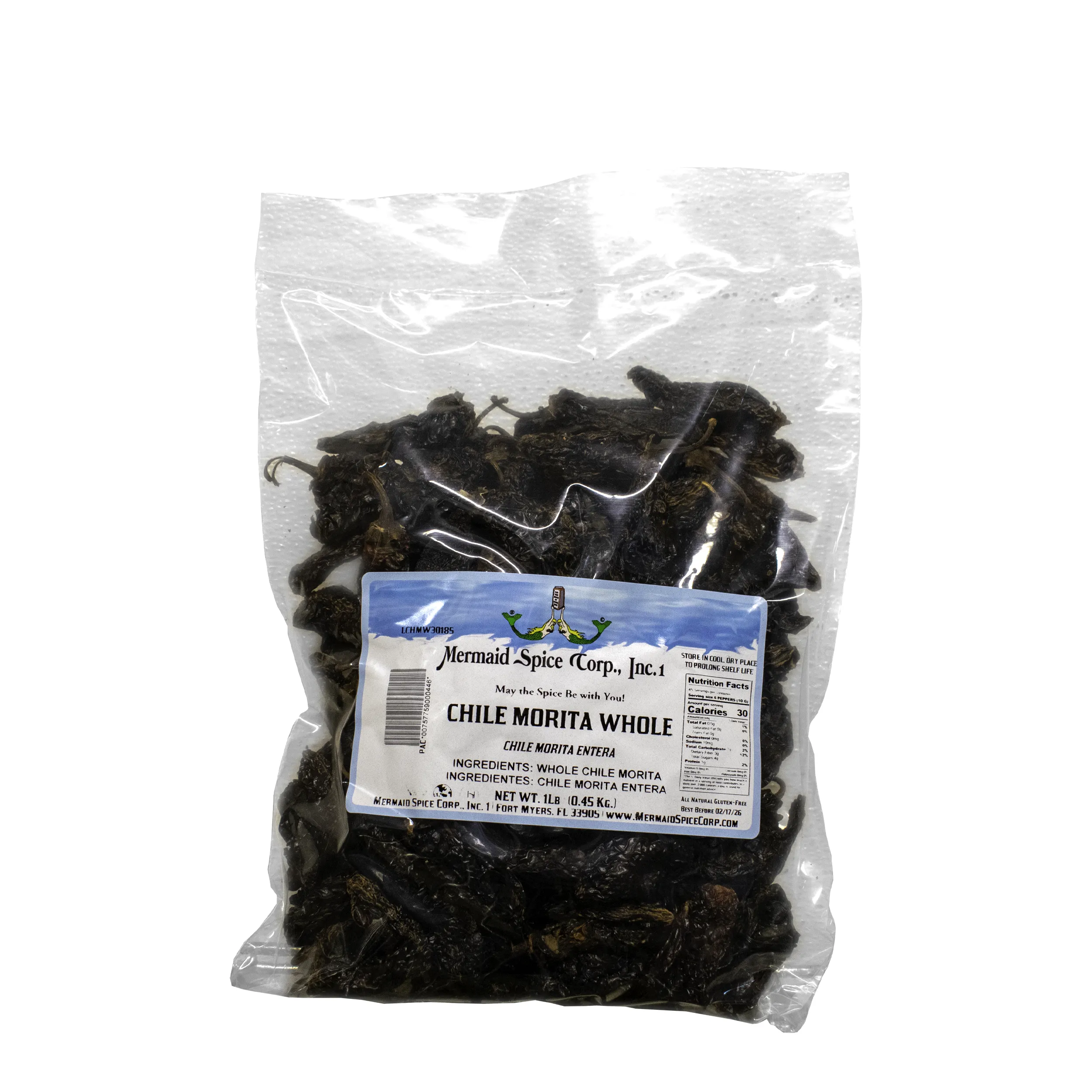 CHILE MORITA WHOLE 1 LB BOX