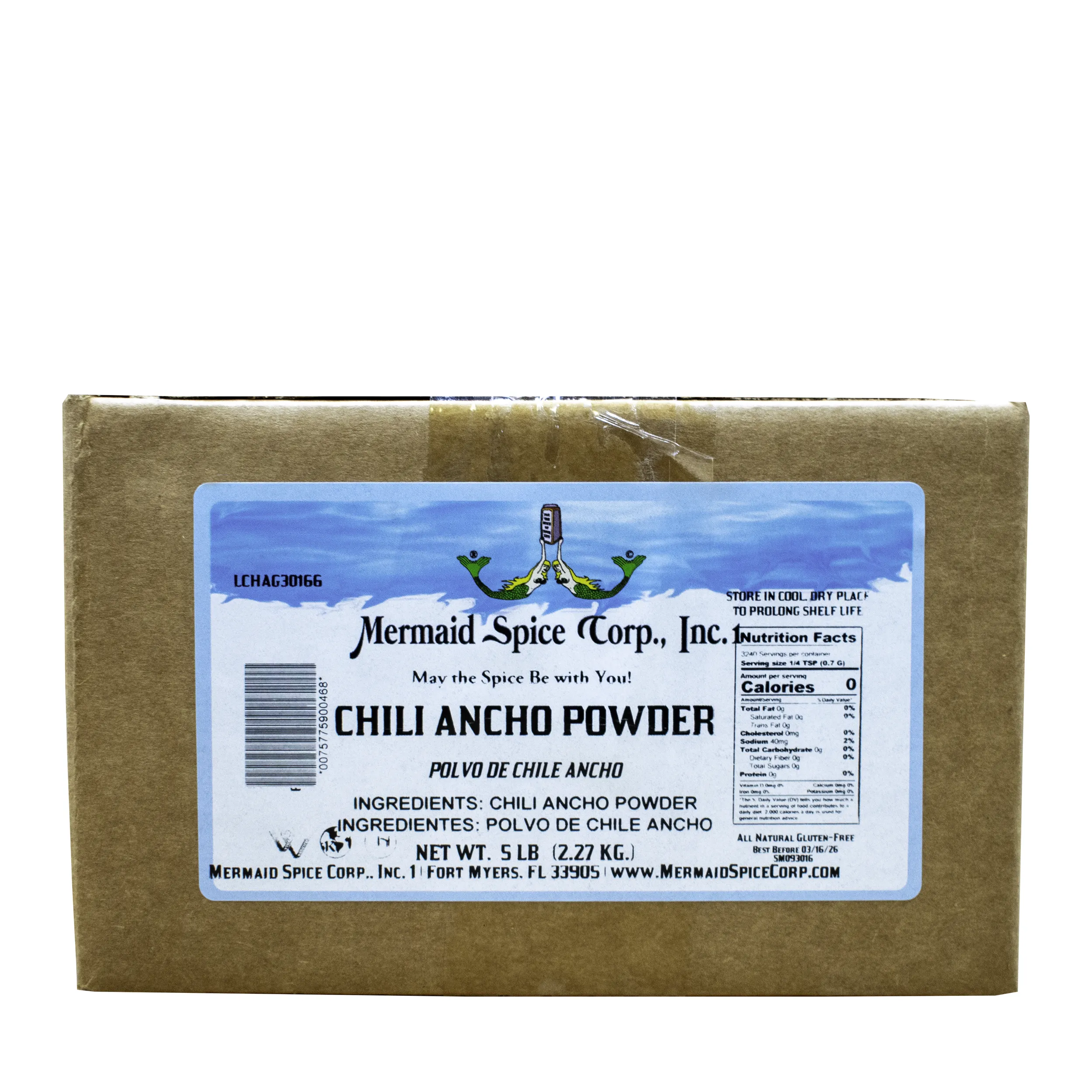 CHILI ANCHO POWDER 5 LB BOX
