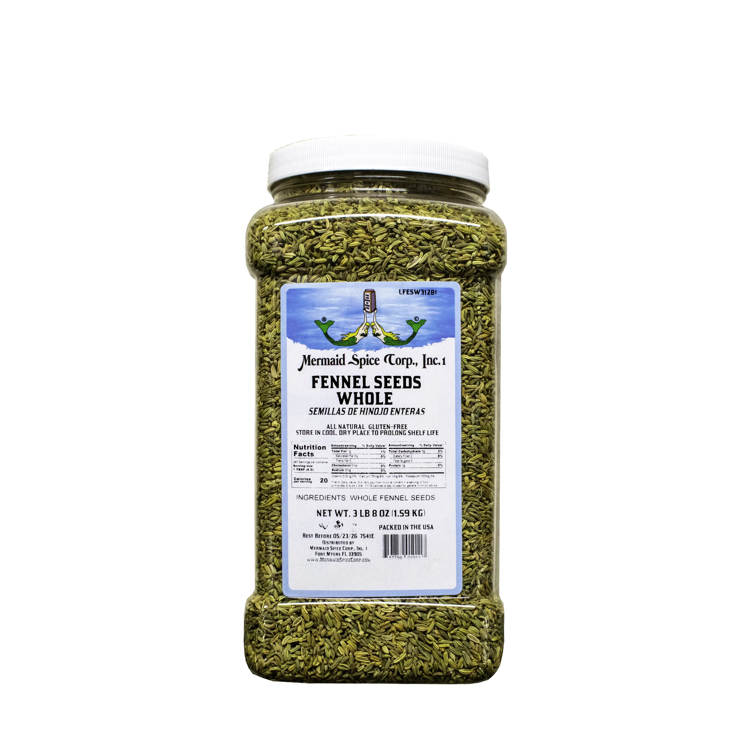 FENNEL SEEDS WHOLE 3 LB 8 OZ