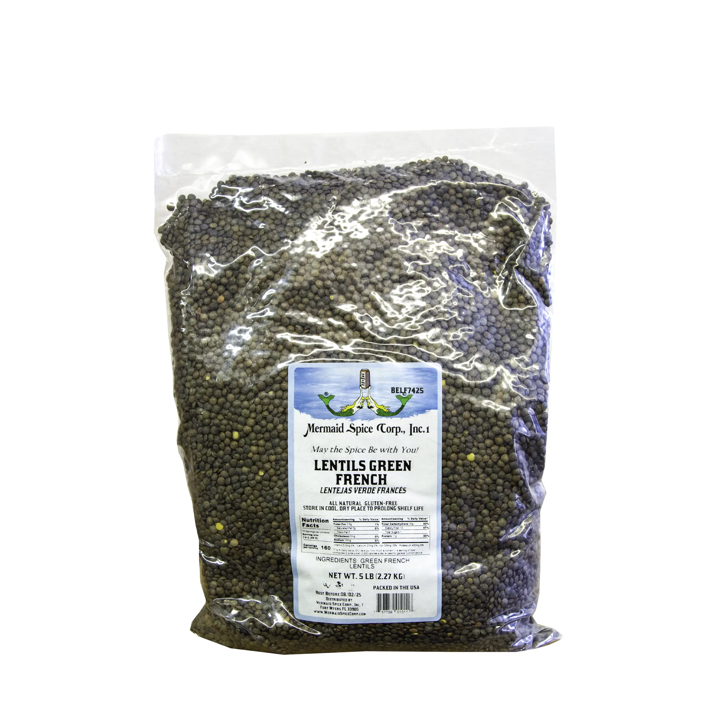 LENTILS (GREEN-FRENCH) 5 LB