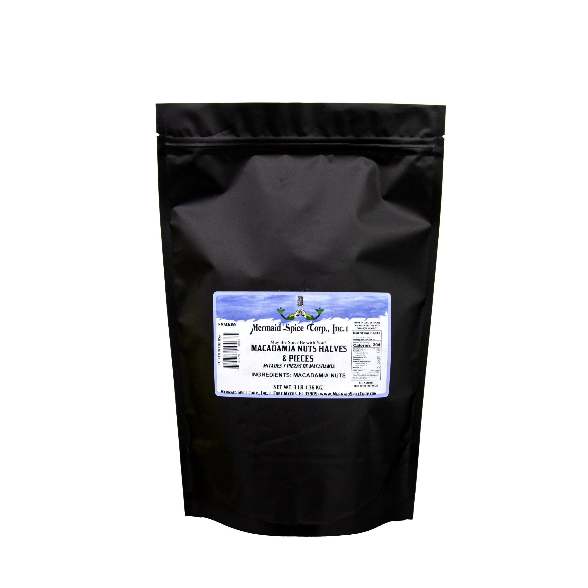 MACADAMIA NUTS ( HALF & PIECES)  3 LB