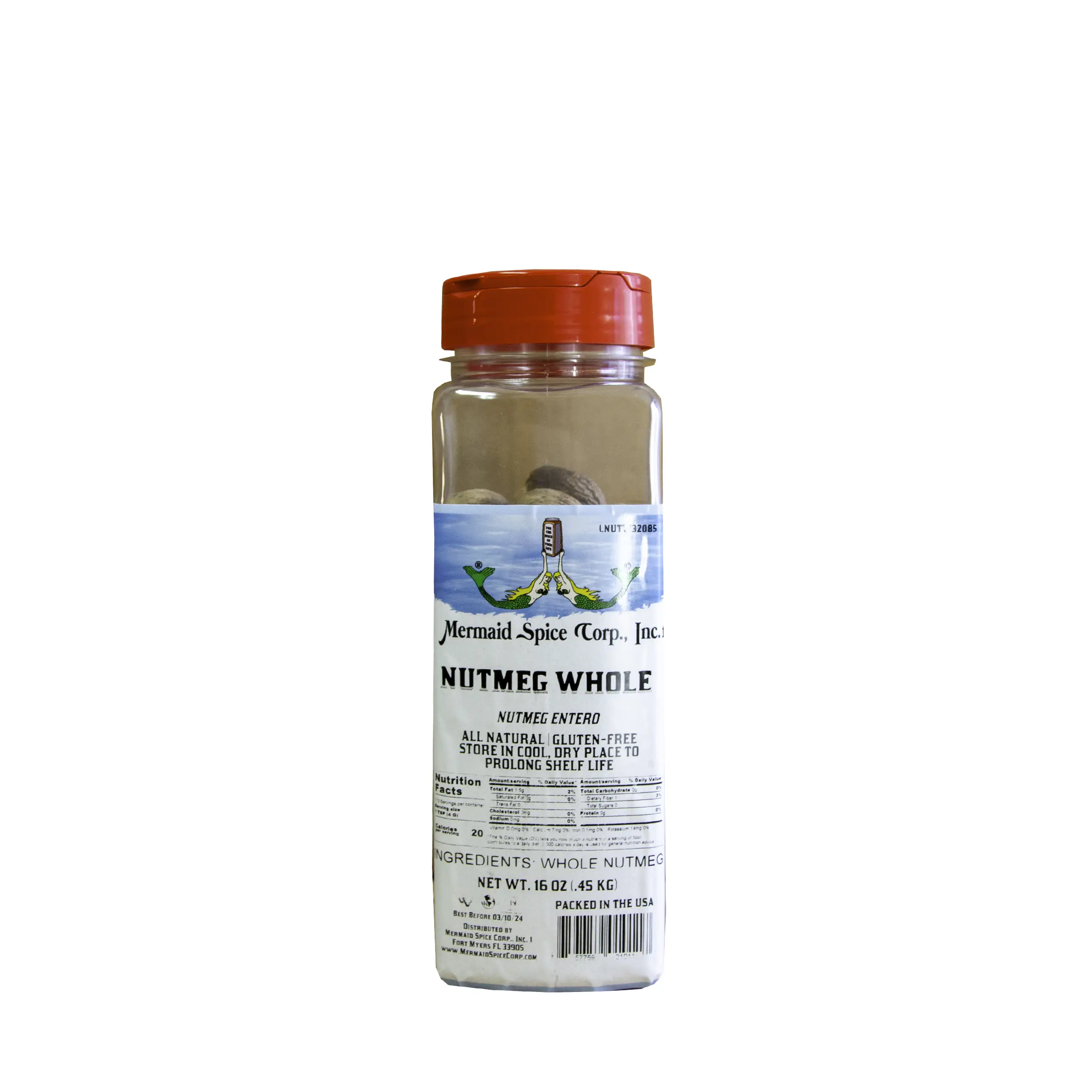 NUTMEG (WHOLE) 16 OZ