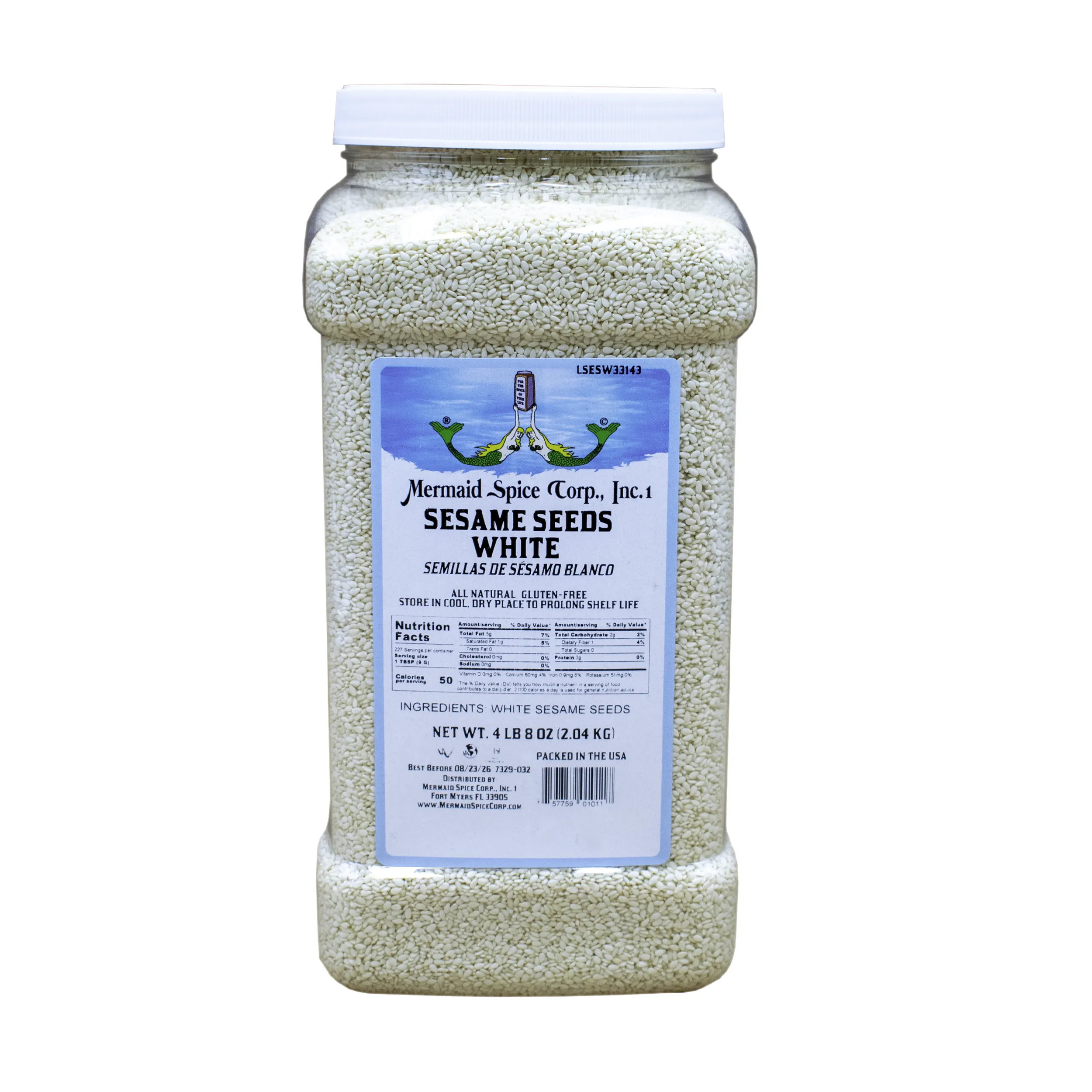 SESAME SEEDS WHITE 4 LB 8 OZ