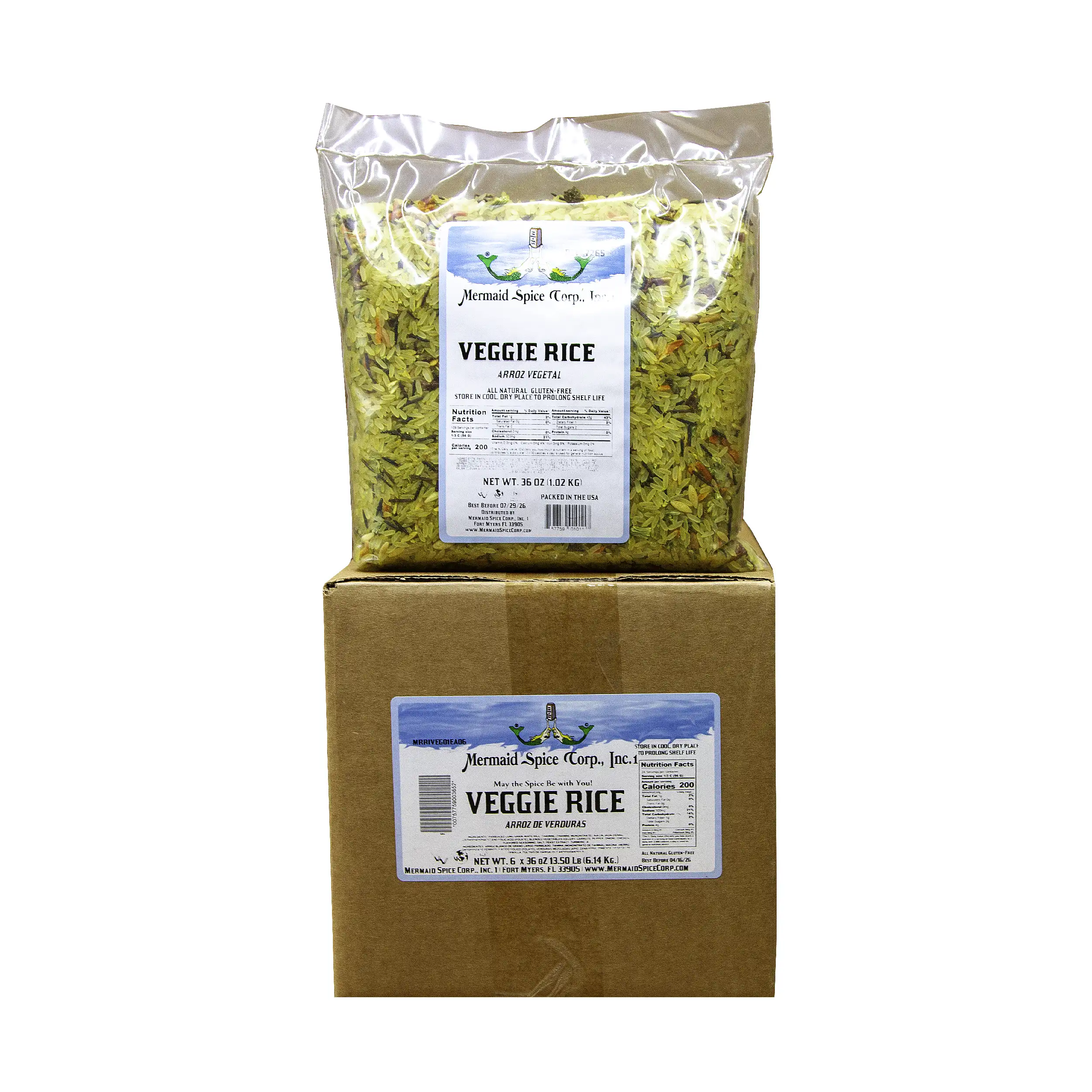 VEGGIE RICE (36 OZ X 6 = 13.5 LB CASE)