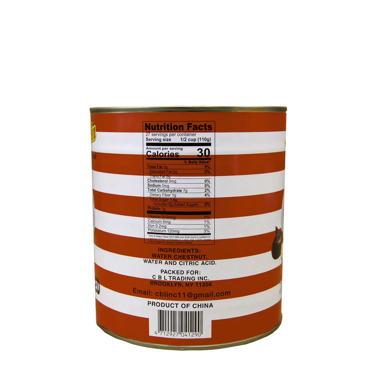 WATER CHESTNUTS 6 LB 10 OZ