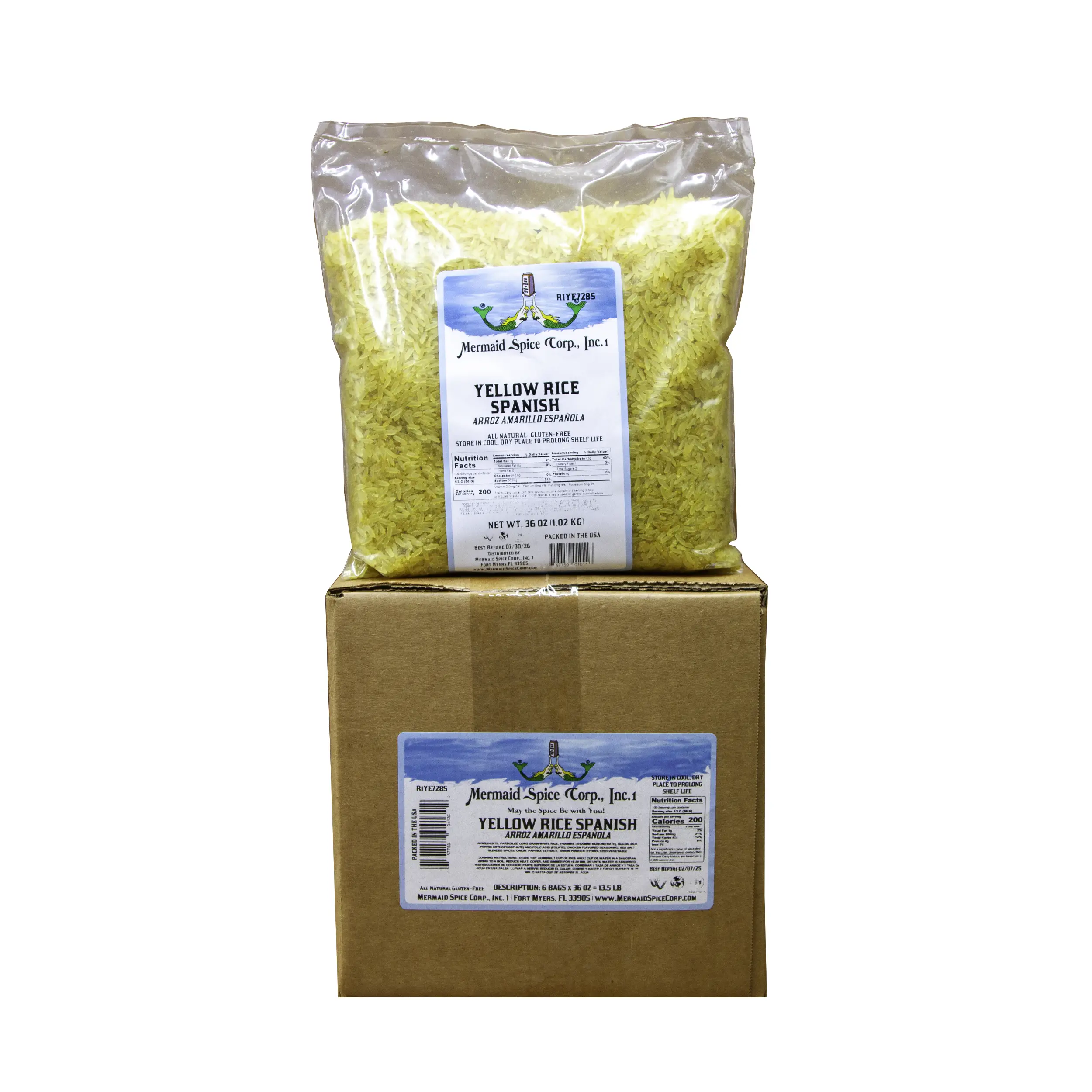 YELLOW RICE (SPANISH) (36 OZ X 6 = 13.5 LB CASE)
